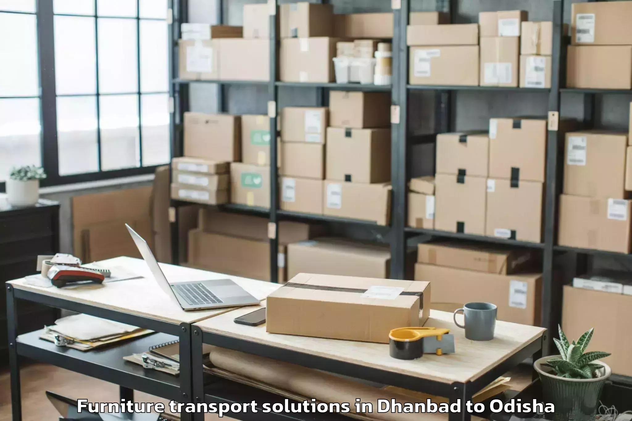 Quality Dhanbad to Mudulipada Furniture Transport Solutions